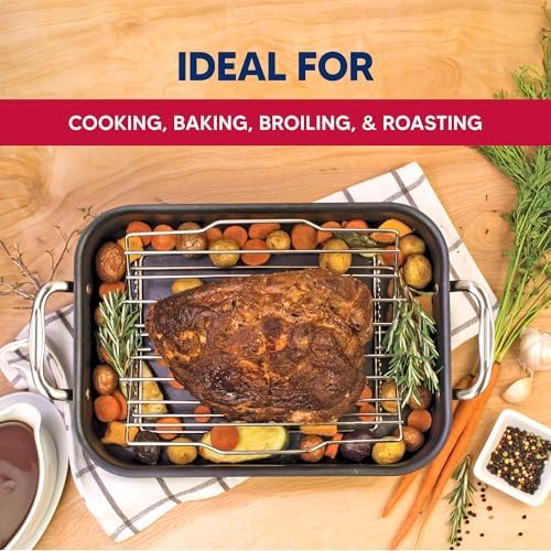 HIC Kitchen Roasting Adjustable Baking Rack, Chrome-Plated Steel, Adjusts to 7 - Image 2