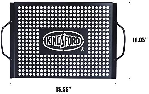 Kingsford Non-Stick Grill Topper Pan, Heavy Duty Carbon Steel BBQ Grilling Tray - Image 5