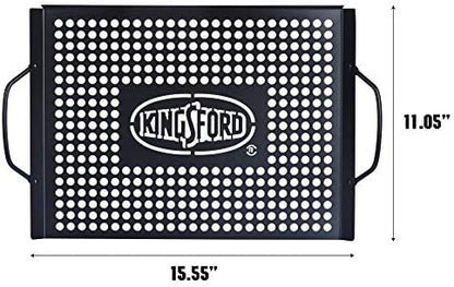 Kingsford Non-Stick Grill Topper Pan, Heavy Duty Carbon Steel BBQ Grilling Tray - Image 5
