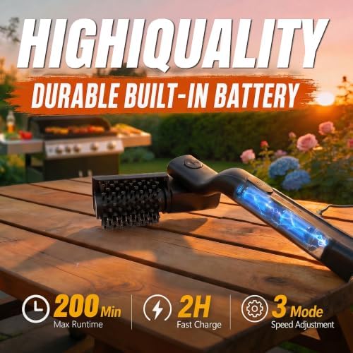 Electric Grill Brush | 24kg Max Torque, 200 Minutes Runtime, 3-Speed Angle - Image 4