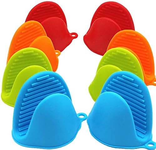 NEPAK 4 Pairs Silicone Cooking Pinch Grips Oven Mitts Potholder by NEPAK