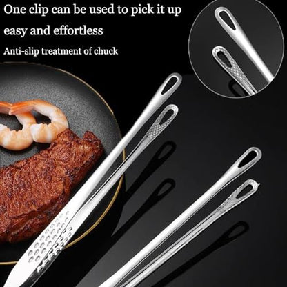Stainless Steel Food Tongs, Anti Slip Cooking Clip. | Perforated Breathable - Image 5