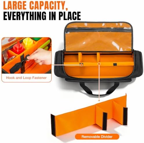HODRANT Camp Grill Tool Storage Bag, Portable BBQ Utensil Case - Image 3