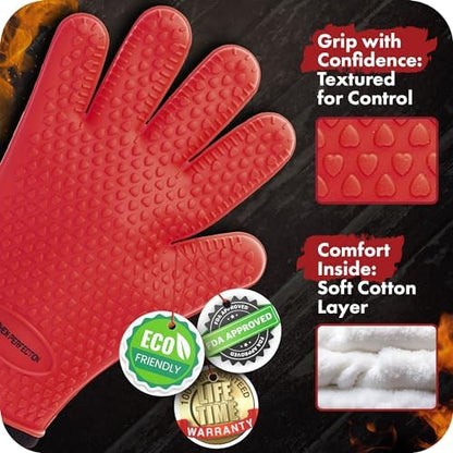 KITCHEN PERFECTION Silicone Smoker BBQ Gloves - Image 3