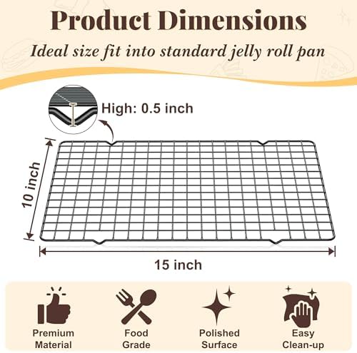 2 PCS Grid Wire Baking Cooling Racks - Image 2