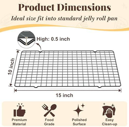 2 PCS Grid Wire Baking Cooling Racks - Image 2
