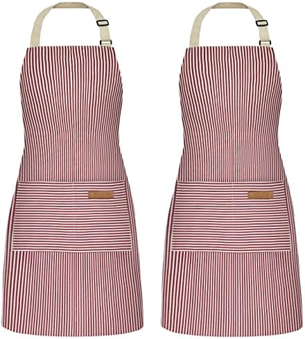 NLUS 2 Pack Cooking Aprons for Women by NLUS