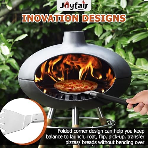 8 Inch Pizza Peel Turning, Joyfair Perforated Pizzas Turner, Painted Handle - Image 4
