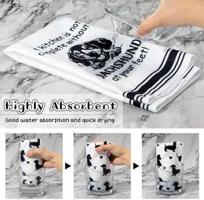 R HORSE Dachshund Kitchen Dish Towel - Image 3