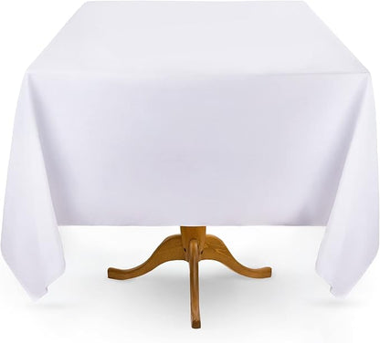 White Restaurant Quality Square 85" X 85" Tablecloths Bulk 24 Pack