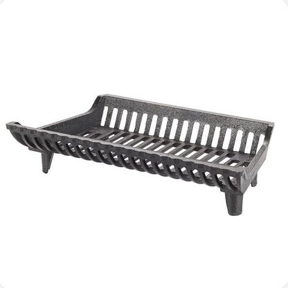 22 inch Fireplace Grate Heavy Duty, Cast Iron Fire Grate - 22" W x 12" D x 5.25" H (2" Clearance)