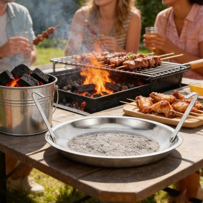 Metal Ash Pan for Charcoal Grill Cleanup Outdoor Barbecue - Image 7