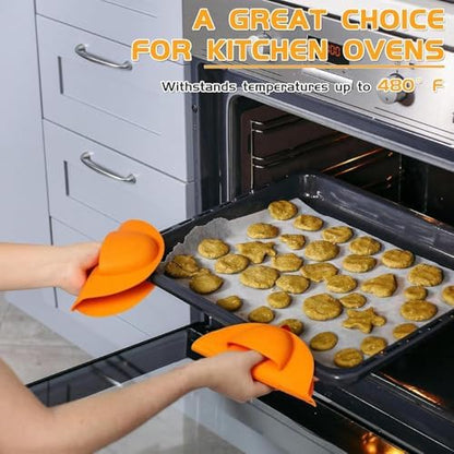 Silicone BBQ Grill Mitts, Non-Slip Cooking Mitts - Image 5