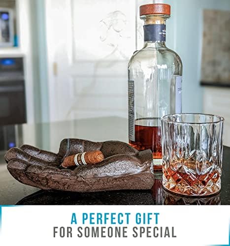 Comfify Cast Iron Hand-Shaped Cigar Ashtray – 7.87"L × 3.93"W - Image 2