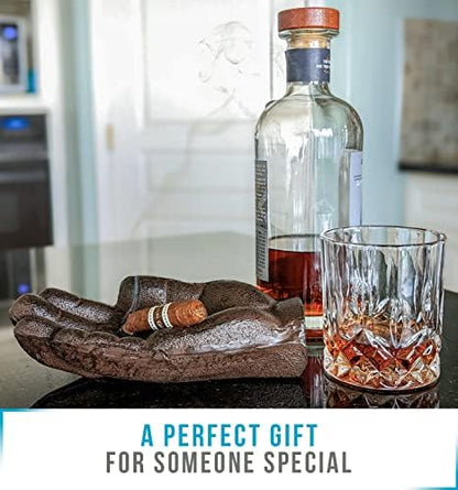 Comfify Cast Iron Hand-Shaped Cigar Ashtray – 7.87"L × 3.93"W - Image 2