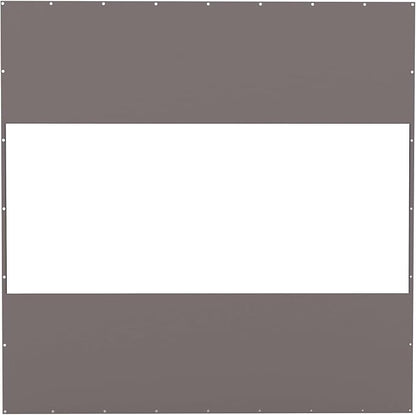 Domi Heavy Duty Outdoor Clear Panel Curtain, 18 oz Waterproof PVC Polyester Curtain, Weather Resistant & Tearproof for Patios, Gazebos, Pergolas, Privacy Screen (10'H x 10'W, Gray)