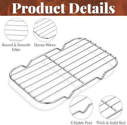 Small Roasting Rack Insert, 5.3×8.5in Stainless Steel Wire Rack - Image 3