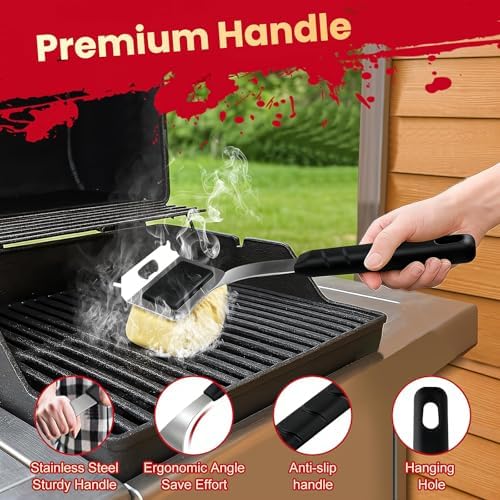 Grill Brush for Outdoor Grill + 5 Replaceable Pads - Image 4