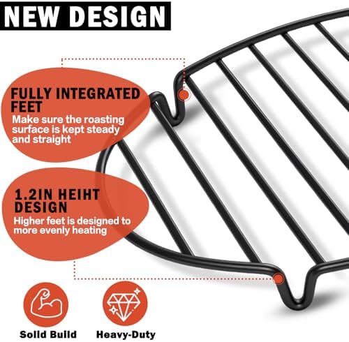Nonstick Roasting Rack for Turkey Roasting Pan, 12.4"x 8.5"x 1.2" - Image 6