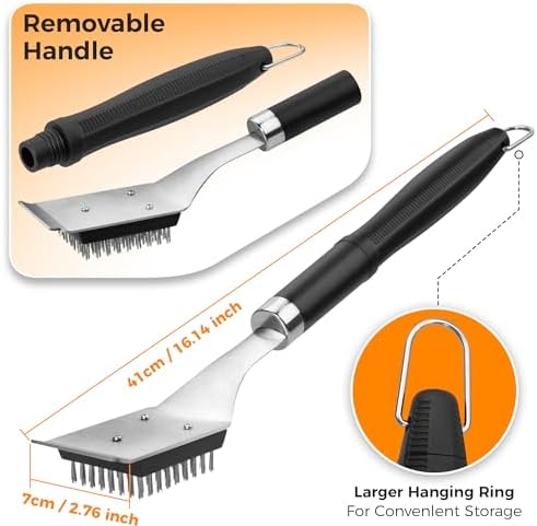 BBQ Grill Cleaning Brush Scraper - Image 2