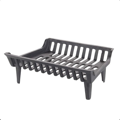 20 inch Fireplace Grate Heavy Duty, Cast Iron Fire Grate - 20" W x 15" D x 7" H