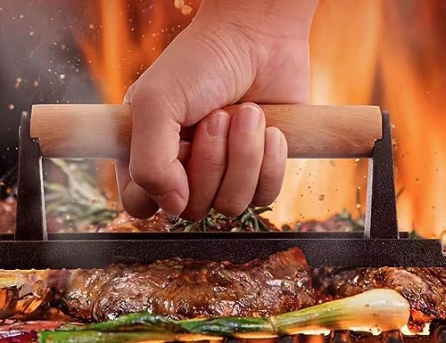 Kitchen Tools Heavy Duty Cast Iron Smash Burger Press Round Barbecue Meat Flat - Image 3