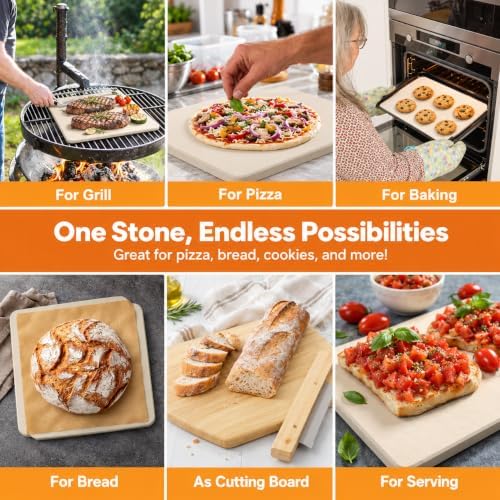 Gyreuni 20''Pizza Stone for Oven and Grill - Image 7