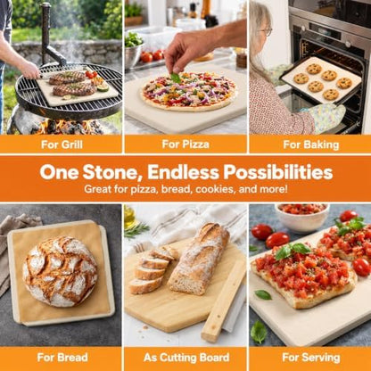 Gyreuni 20''Pizza Stone for Oven and Grill - Image 7