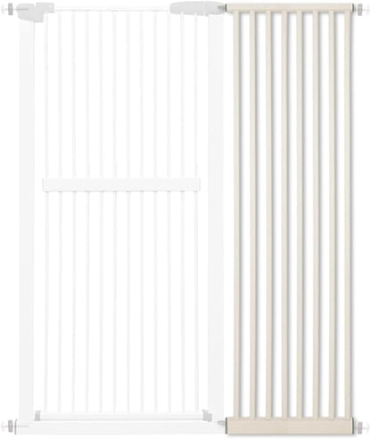Lumizone Extra Tall Cat Gate Extension Kit 61.02" High Pressure Mounted 16.73" Extra Wide 1.37" Gap No Drilling Tall Pet Gate for Dogs (Cream, 16.73" W)