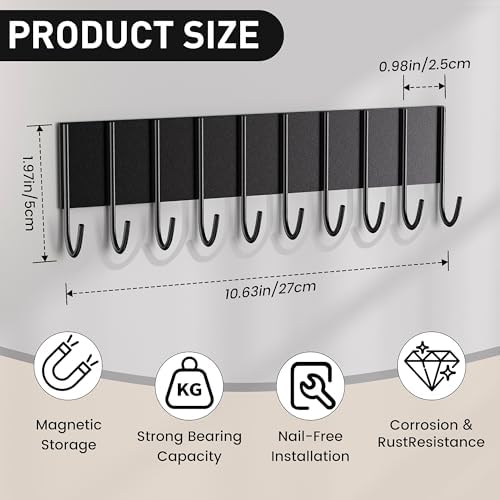 Magnetic Key Holder Wall Mount, Key Hanger Wall Mount Magnet - Image 2
