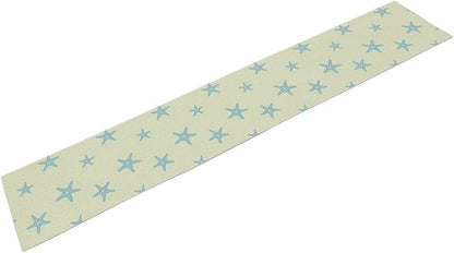 Blue Starfish Table Runner,Nautical Beach Ocean Table Runner Seasonal Holiday Home Kitchen Dining Table for Home Party Decor 13"x90"