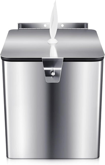 Zonon Stainless Steel Wall Mount Disinfectant Wipe Dispenser Fits Sanitizing and Disinfecting Wipes on Rolls 11 x 10'' for Fitness Clubs Schools Commercial and Residential Facilities(Square)