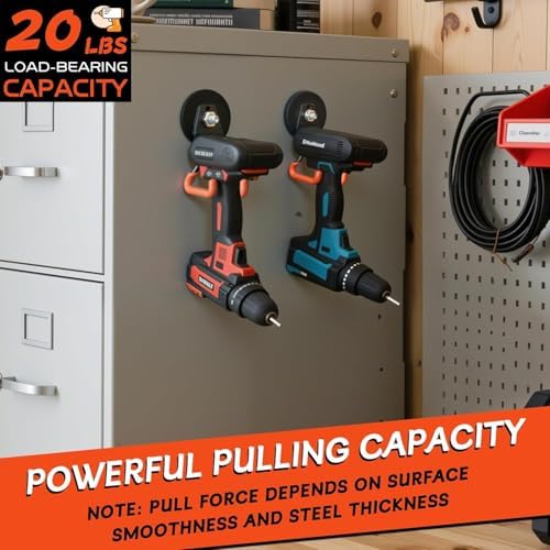 ULIBERMAGNET Pro-Mag Upgraded Heavy Duty Magnetic Garage Hooks, 6 Pack Strong - Image 6