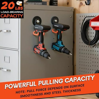 ULIBERMAGNET Pro-Mag Upgraded Heavy Duty Magnetic Garage Hooks, 6 Pack Strong - Image 6
