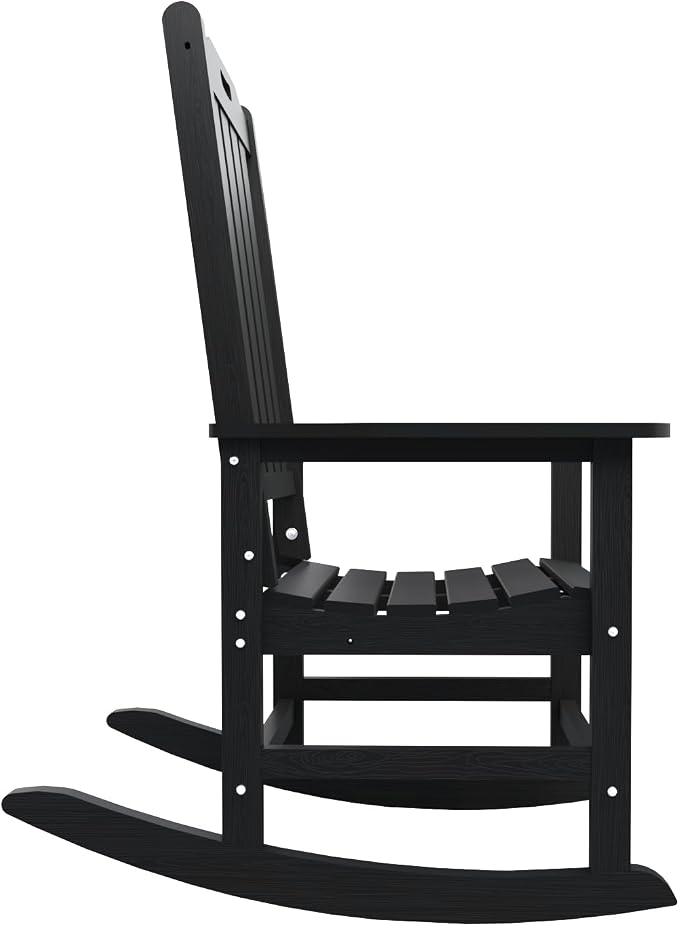 THOEOE Outdoor Rocking Chairs Set of 4, Oversized Patio Rocking Chair | HDPE - Image 9