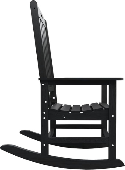 THOEOE Outdoor Rocking Chairs Set of 4, Oversized Patio Rocking Chair | HDPE - Image 9
