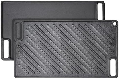 VEVOR Reversible Grill/Griddle, 9.7"x16.7" Pre-Seasoned Cast Iron Griddle by VEVOR