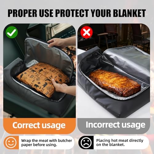 BBQ Blanket for Resting Meat, 270° Open, Leakproof Meat Resting Bag - Image 4