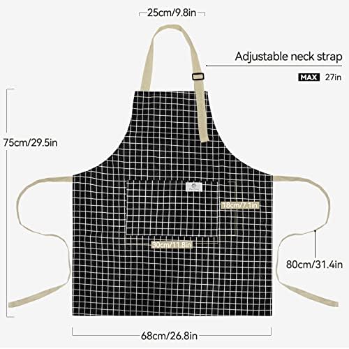 NLUS 2 Pack Kitchen Cooking Aprons, Adjustable Bib Waterproof Chef Apron - Image 4
