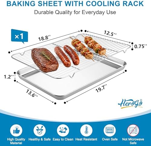 Herogo Large Baking Sheet with Wire Rack Set - Image 2