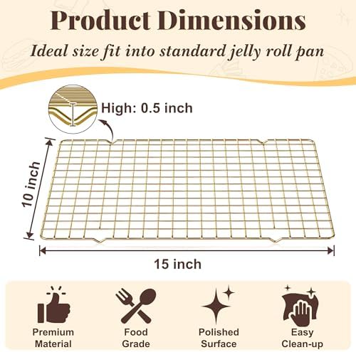 2 PCS Grid Wire Baking Cooling Racks - Image 2