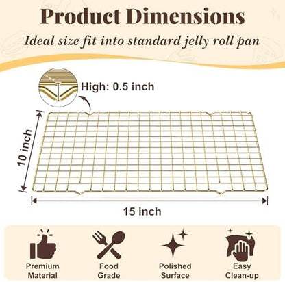 2 PCS Grid Wire Baking Cooling Racks - Image 2