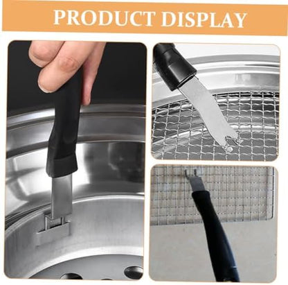 6pcs Stainless Steel BBQ Crowbar Grate Lifter Tools Heat-Resistant Grill Plate - Image 7