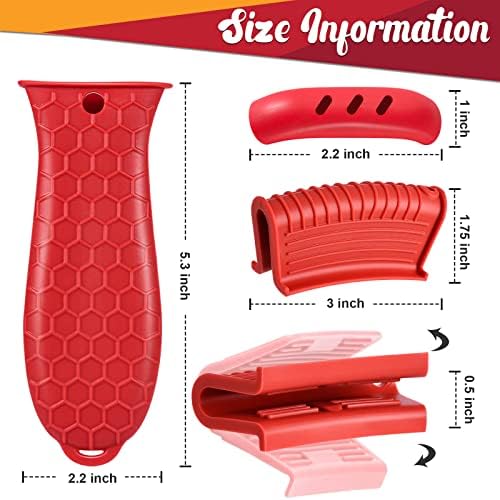 10Pcs Cast Iron Handle Cover, Silicone Pot Holders - Image 5