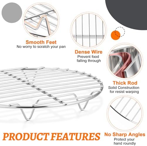 P&P CHEF Round Cooking Rack, Cooling Rack - Image 3