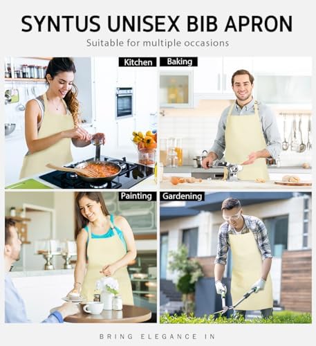 Syntus Apron for Men Women, Adjustable Cooking Kitchen Apron - Image 5