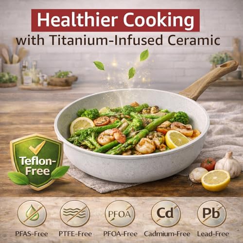 24Pcs Pots and Pans Set Non Stick, Ceramic Cookware Set - Image 6