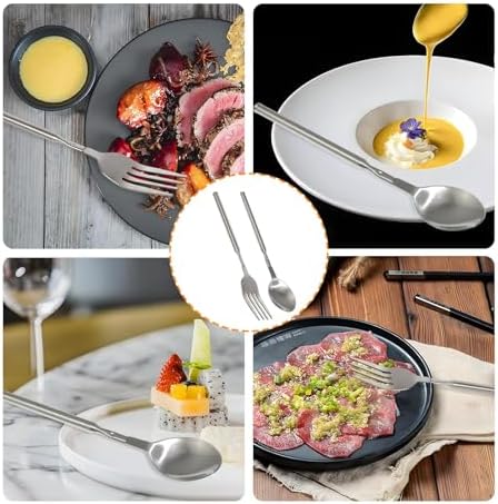 4 PCS Extendable Fork and Spoon Set, 8.7 to 25.4 Inch Expandable fork prank - Image 6