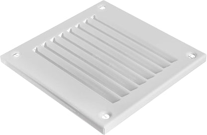 Vent Systems 4'' x 4'' Inch (Overall Dimensions) - White - Air Vent Cover Metal Air Return Grill with Built in Pest Guard Screen HVAC Vent Duct Cover for Home Improvement