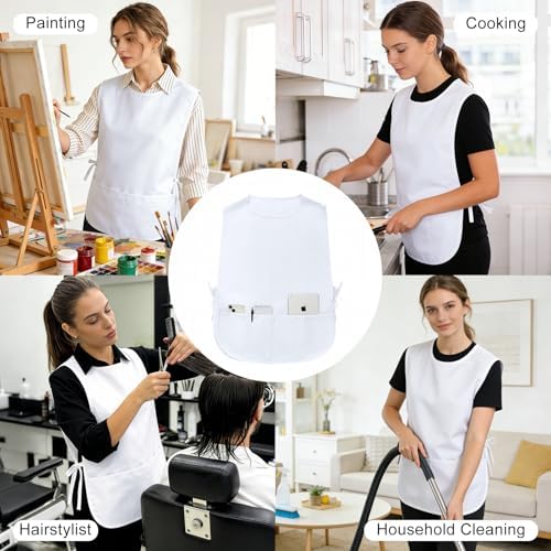 BOHARERS Smock Cobbler Apron for Women men-with Side Ties and 3 Pockets for - Image 5